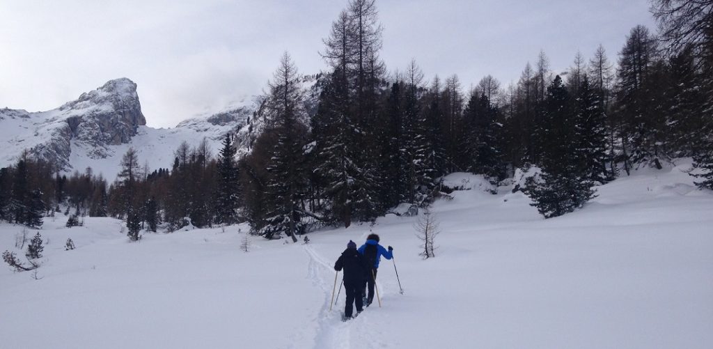 caminhada na neve - Cortina d'Ampezzo